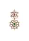 Green Temple Choker Set With Floral Motifs And Meenakari Detail