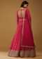 Valentine Red Anarkali Suit With Bandhani Print And Embroidery