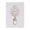 Grey And Gold Plated Studs With Crystals In Leaf Motif Along With Dangling Pearl Online - Kalki Fashion