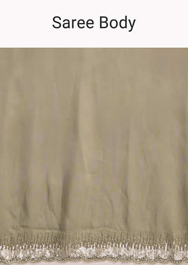 Grey Organza Saree with Cutdana  Sequin Embroidery