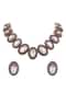 Grey And Gold Uncut Polki Short Necklace Set