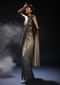 Grey And Silver Ombre Ready Pleated Saree Embellished In Sequins And Grey Velvet Blouse With Front Cut Out