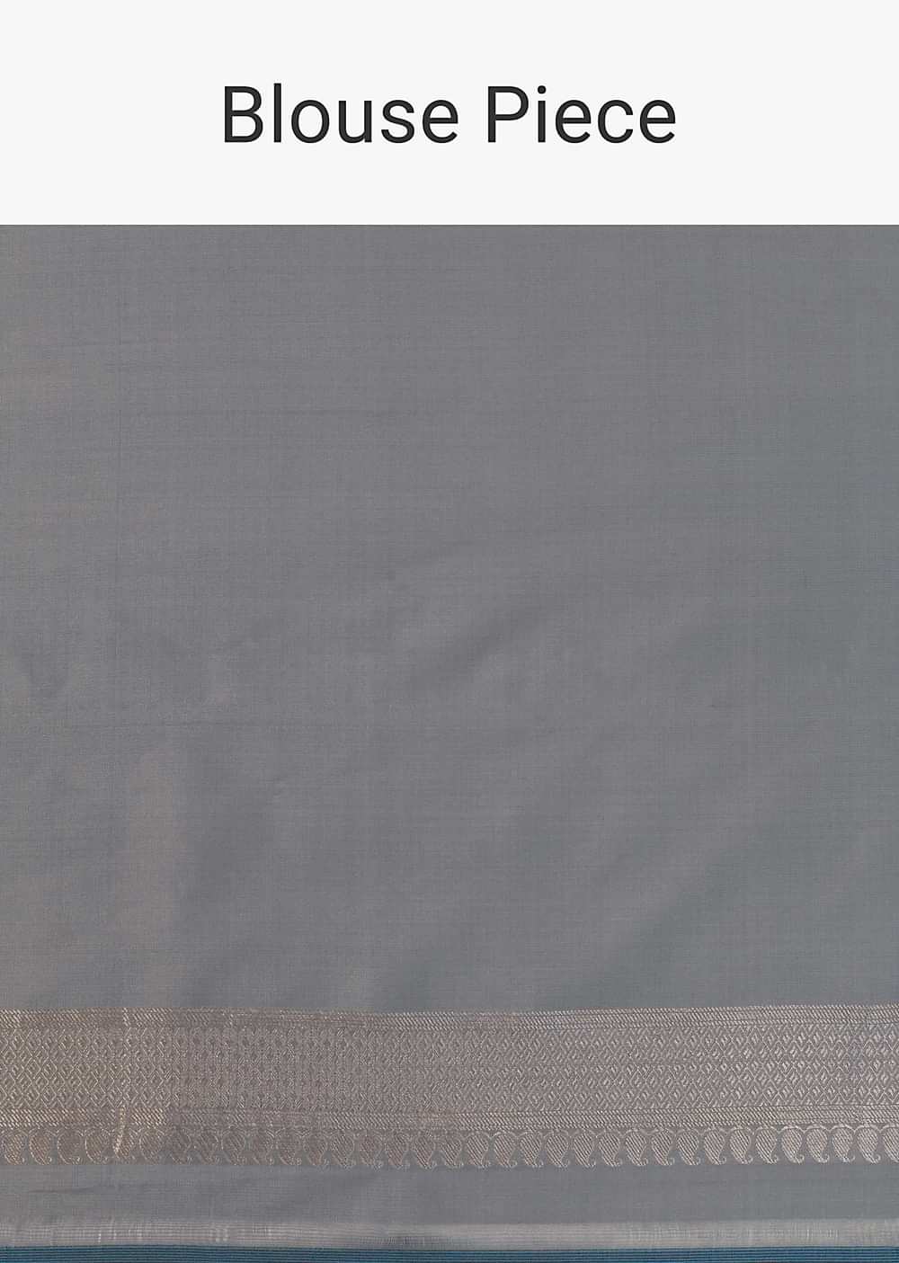 Grey Banarasi Katan Silk Saree With Zari Weave And Unstitched Blouse Piece