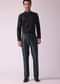 Grey Blazer & Pant Set In Terry Rayon Fabric