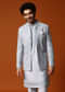 Grey Embroidered Jodhpuri Set For Men