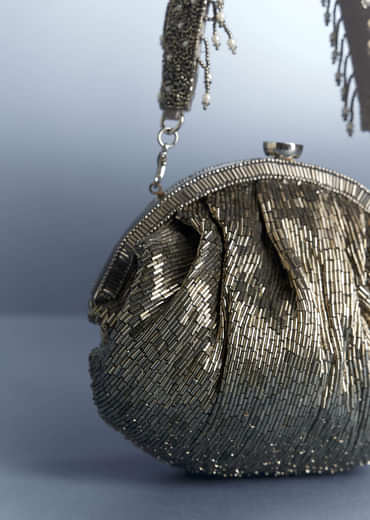 Grey Potli With Sequin Work