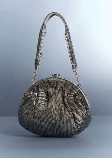 Grey Potli With Sequin Work