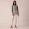 Grey Printed Short Kurta With Sequin Work