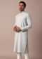 Grey Silk Kurta Set With Resham Thread Work