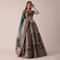 Grey Silk Printed Lehenga Set