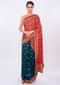 Half and half saree with crushed bandhani pallo only on kalki