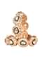 Handcrafted Rose Gold And Green Bangles In Kundan Polki
