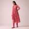 Hot Pink Floral Print Anarkali Set with Sequin Embellishments