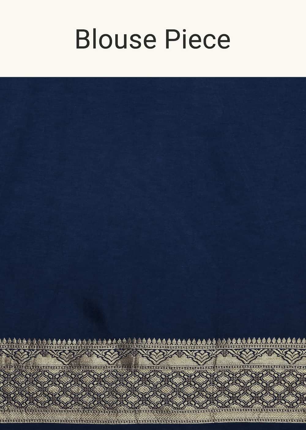 Indigo Blue Saree In Dola Silk With Embroidered Floral Buttas