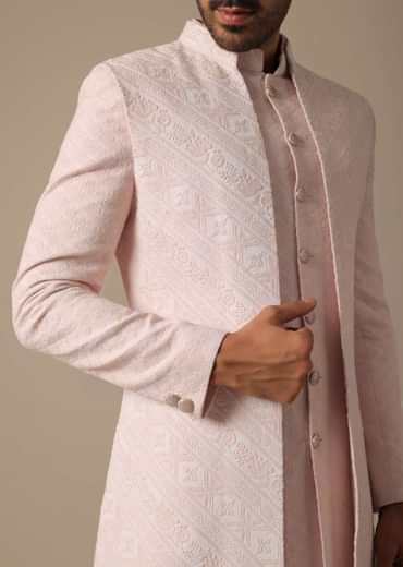 Indowestern Set With All-Over Heavy Embroidery Indowestern Set With All-Over Heavy Embroidery