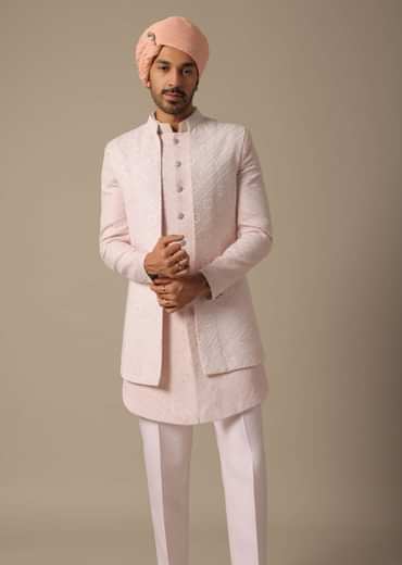 Indowestern Set With All-Over Heavy Embroidery Indowestern Set With All-Over Heavy Embroidery