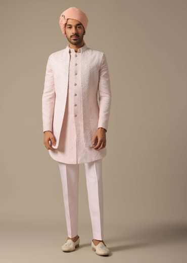 Indowestern Set With All-Over Heavy Embroidery Indowestern Set With All-Over Heavy Embroidery