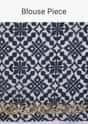 Insignia Blue Organza Fabricated Saree With Bandhani Print And Embroidery