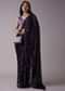 Wine Purple Sequins Saree With An Embellished Border