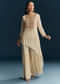 Ivory Chinon Sharara Suit With Zardosi Work