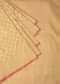 Ivory cream chanderi silk saree with weaved butti and geometric motif pallav border only on Kalki
