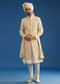 Ivory Silk Groom Sherwani Set With Dori And Zardosi Embroidery