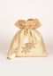 Ivory White Potli Bag In Silk With Brocade Buttis Online - Kalki Fashion
