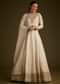 Ivory Banarasi Tissue Anarkali With Gotta Work