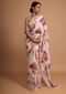 Ivory cream georgette saree with floral digital print Online - Kalki Fashion