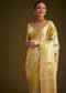 Ivory Kanjivaram Silk Saree With Golden Zari Border