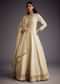 Ivory Zari Embroidered Anarkali With Dupatta