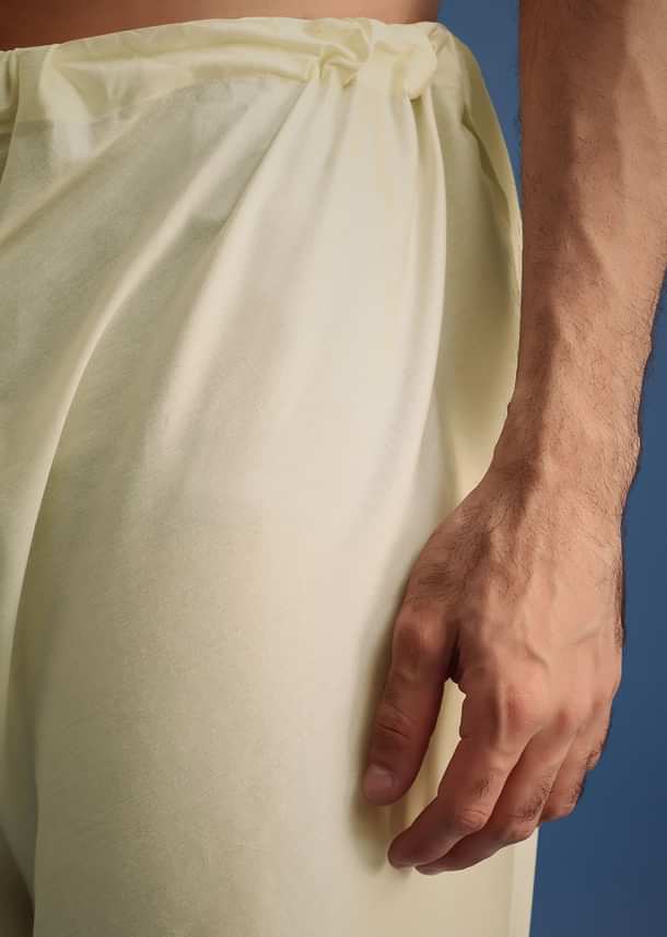 Ivory Zari Embroidered Sherwani Suit