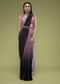 Java Plum Ombre Saree Crafted In Crush With A Fancy Blouse