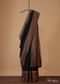 Black Cotton Silk Pashmina Woven Saree With An Unstitched Blouse
