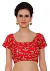 Coral Blouse In Raw Silk With Sequins Embroidery And Side Zip Online - Kalki Fashion