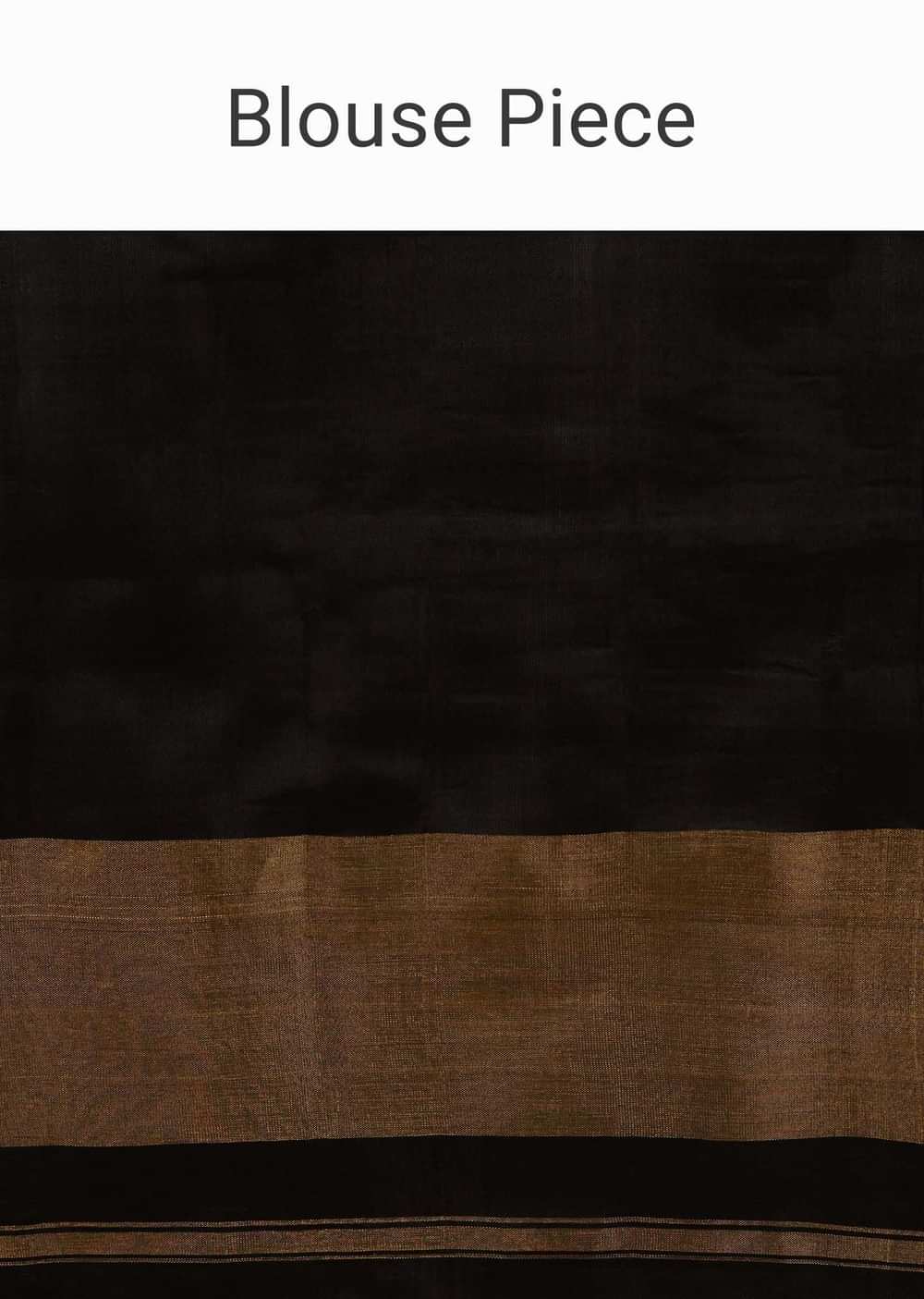 Moss Green And Black Saree In Silk With Ikat Weave Patola Geometric Work