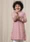 Kalki Aurora Pink Kurta Set In Silk With Threadwork For Boys