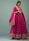 Hot Pink Anarkali Suit In Georgette With Embroidery