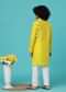 KALKI Canary Yellow Kurta Set With Threadwork For Boys