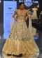 Champagne Gold Divine Net Fabricated Gown With Ruffle Frill Adornment - NOOR 2022