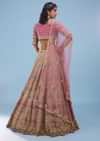 Rose Pink Bridal Lehenga In Raw Silk With Heavy Embroidery - NOOR 2022