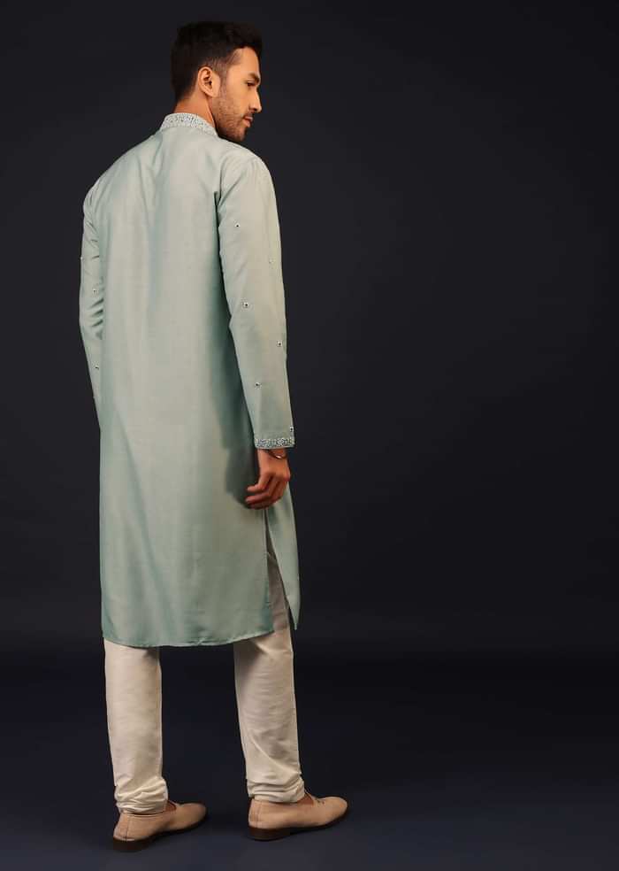 Sage Green Embroidered Kurta Set