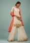 Daisy White Sharara Suit With Embroidery And Bandhani Dupatta