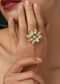 Gold Plated Kundan Ring