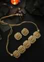 Gold Plated Temple Work Choker Necklace Set