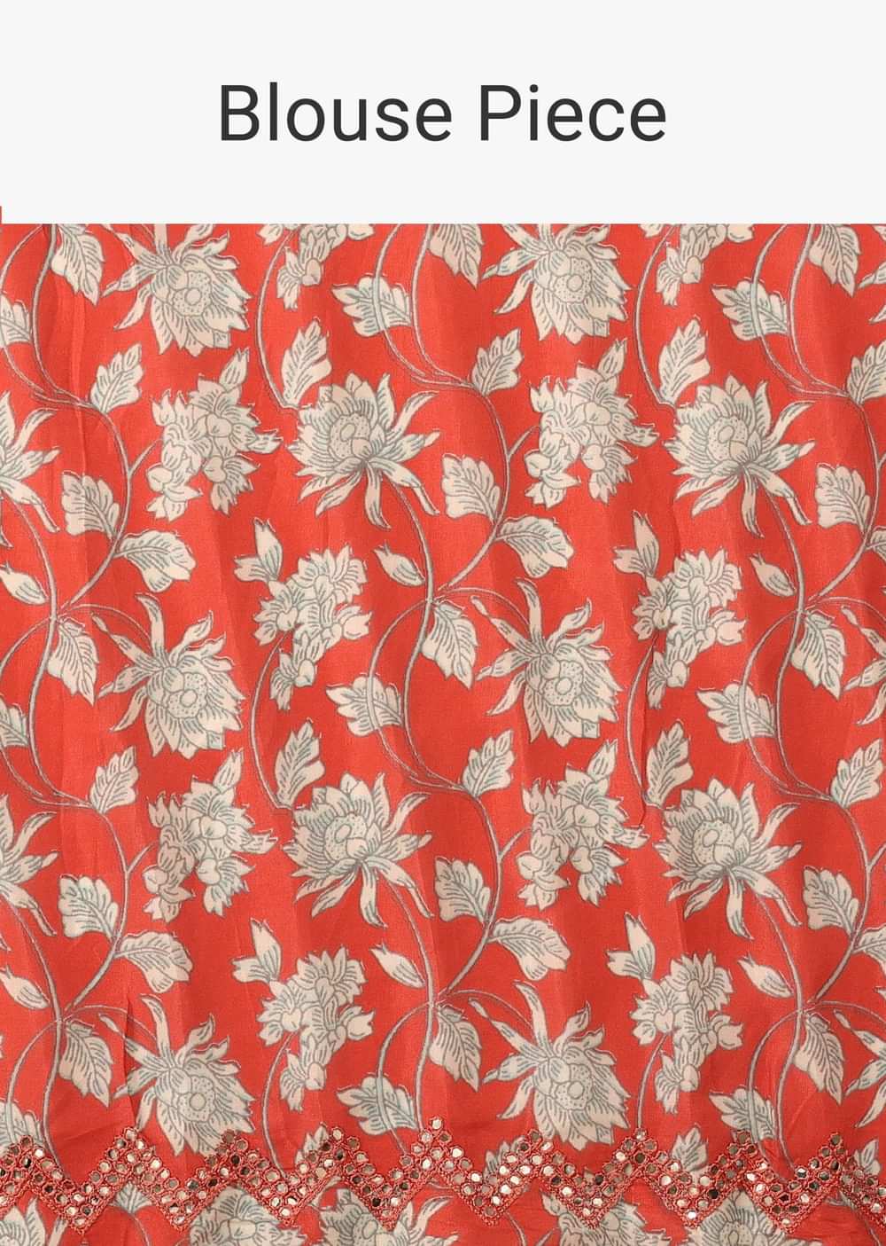 Sand Beige Saree In Muslin With Geometrical Print