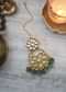 Green Kundan Maang Tika