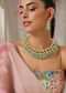 Kalki Green Kundan Necklace Set