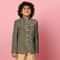 Kalki Green Velvet Sherwani Set With Sequins And Floral Print For Boys