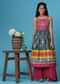 Kalki Hot Pink Printed Kurti And Palazzo Set In Silk For Girls